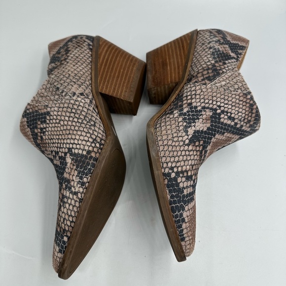 Lucky Brand Tresee Leather Snake Pri Pull-On Ankle Bootie Women’s Size 9M - Picture 6 of 11